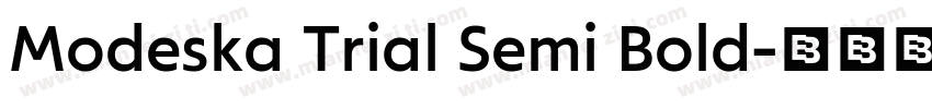 Modeska Trial Semi Bold字体转换